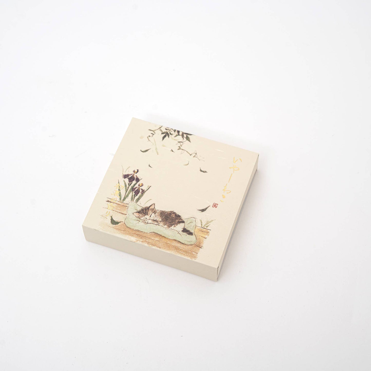 Kousaido Iyashi Neko Incense Cone Set With Ceramic Dish