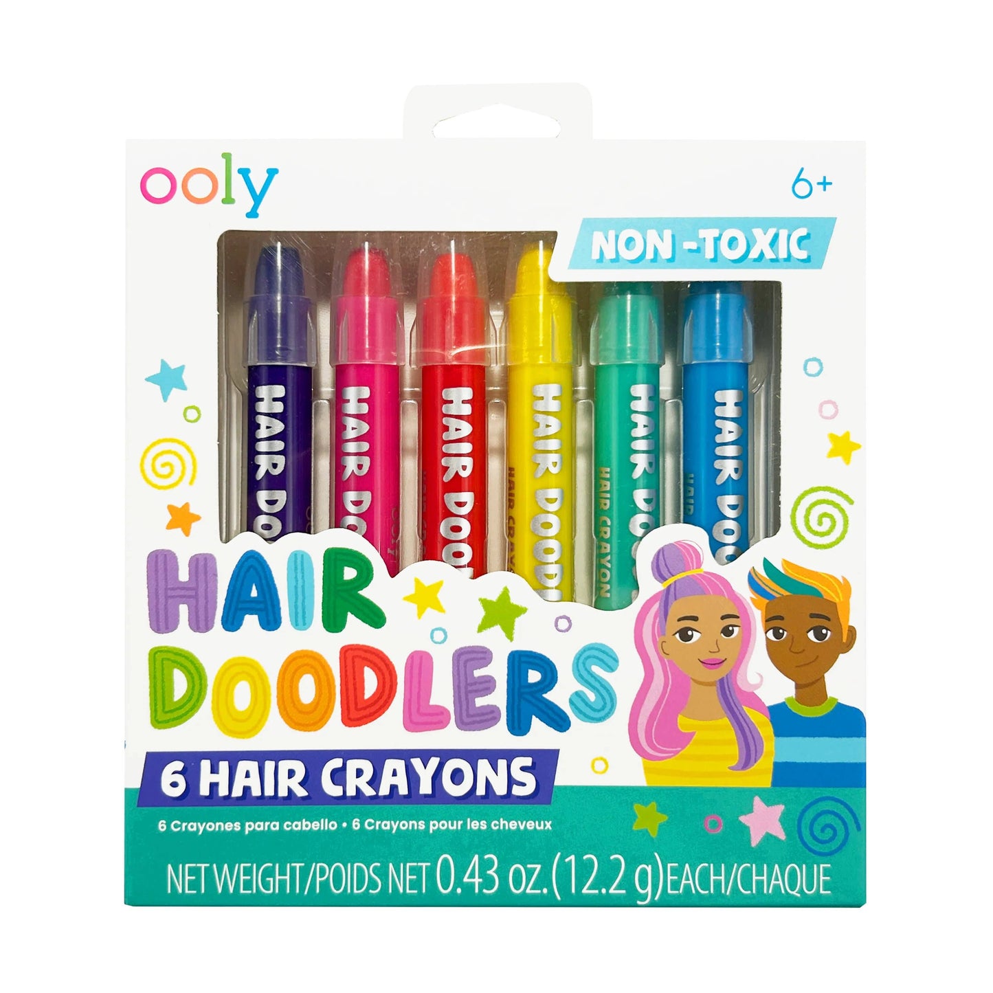 OOLY - Hair Doodlers: Hair Crayons (Set of 6)