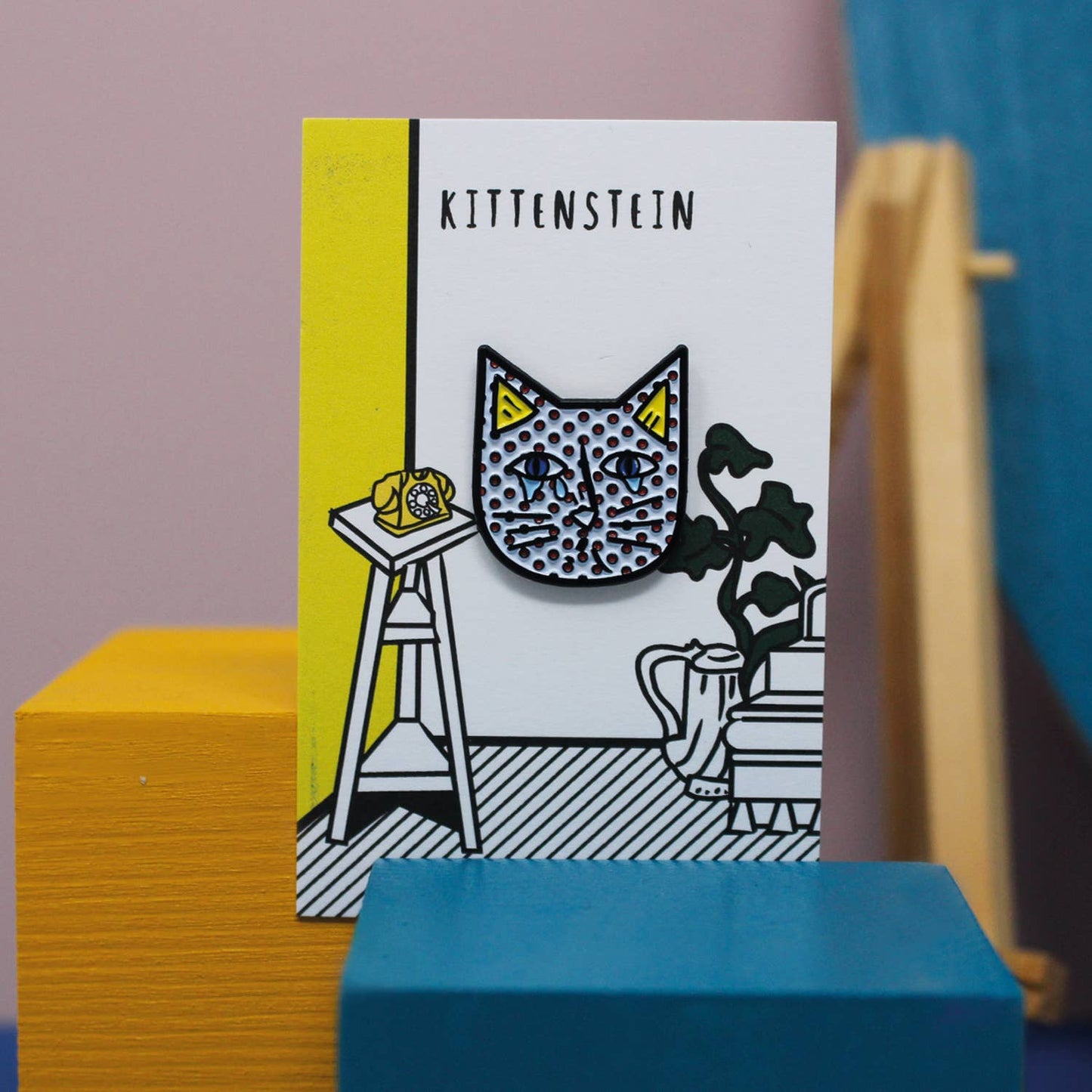 Kittenstein Cat Artist Enamel Pin