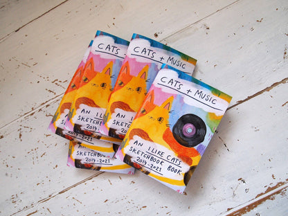 Cats and Music Sketchbook Book