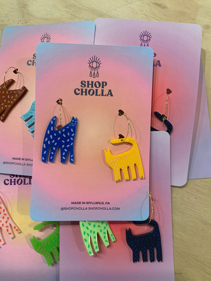 Shop Cholla Acrylic Cat Earrings!