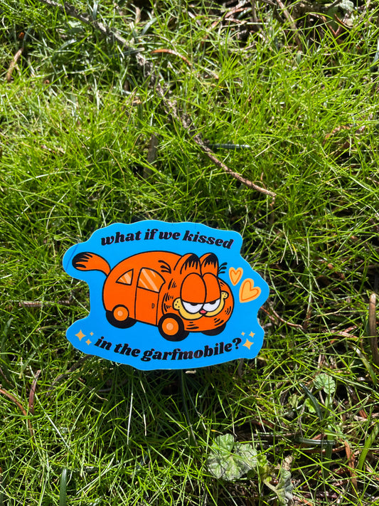 What if We Kissed in the Garfmobile? Vinyl Sticker
