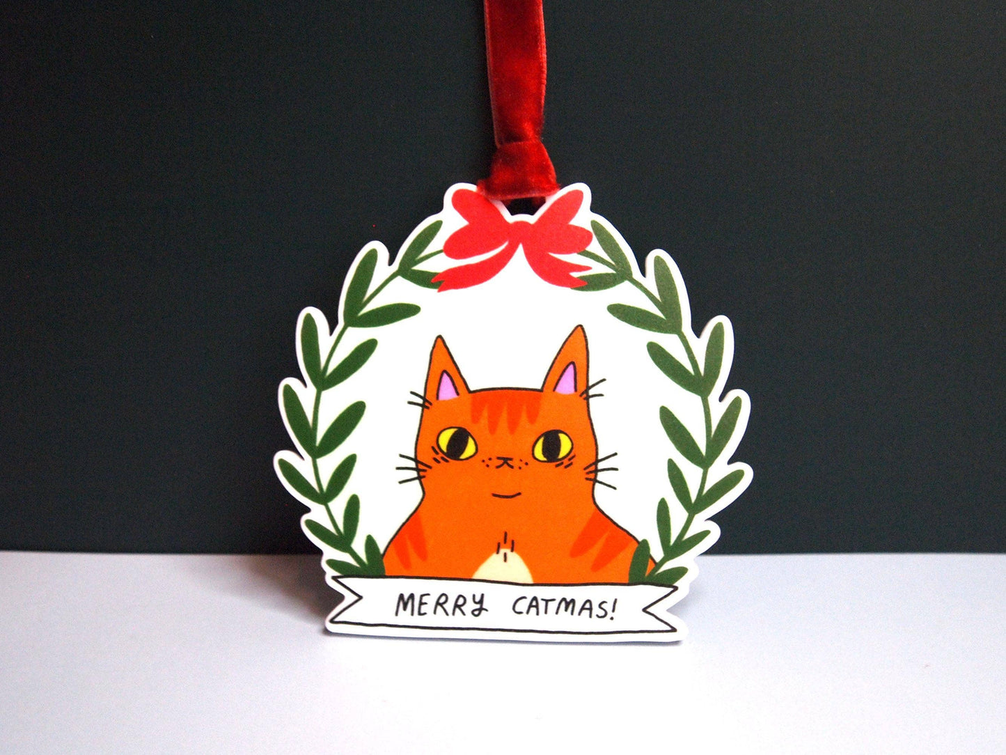 Ginger Cat Christmas Tree Ornament Decoration