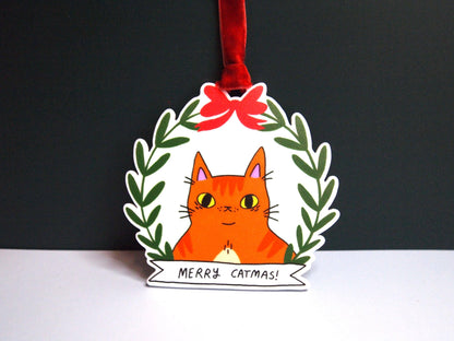 Ginger Cat Christmas Tree Ornament Decoration