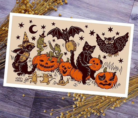 Cat Coven - Halloween Jamboree - Art Print