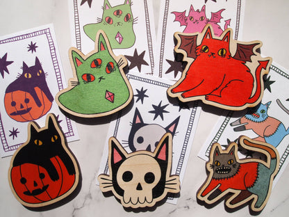 Halloween Wooden Fridge Magnet Blind Bag Mystery Bag
