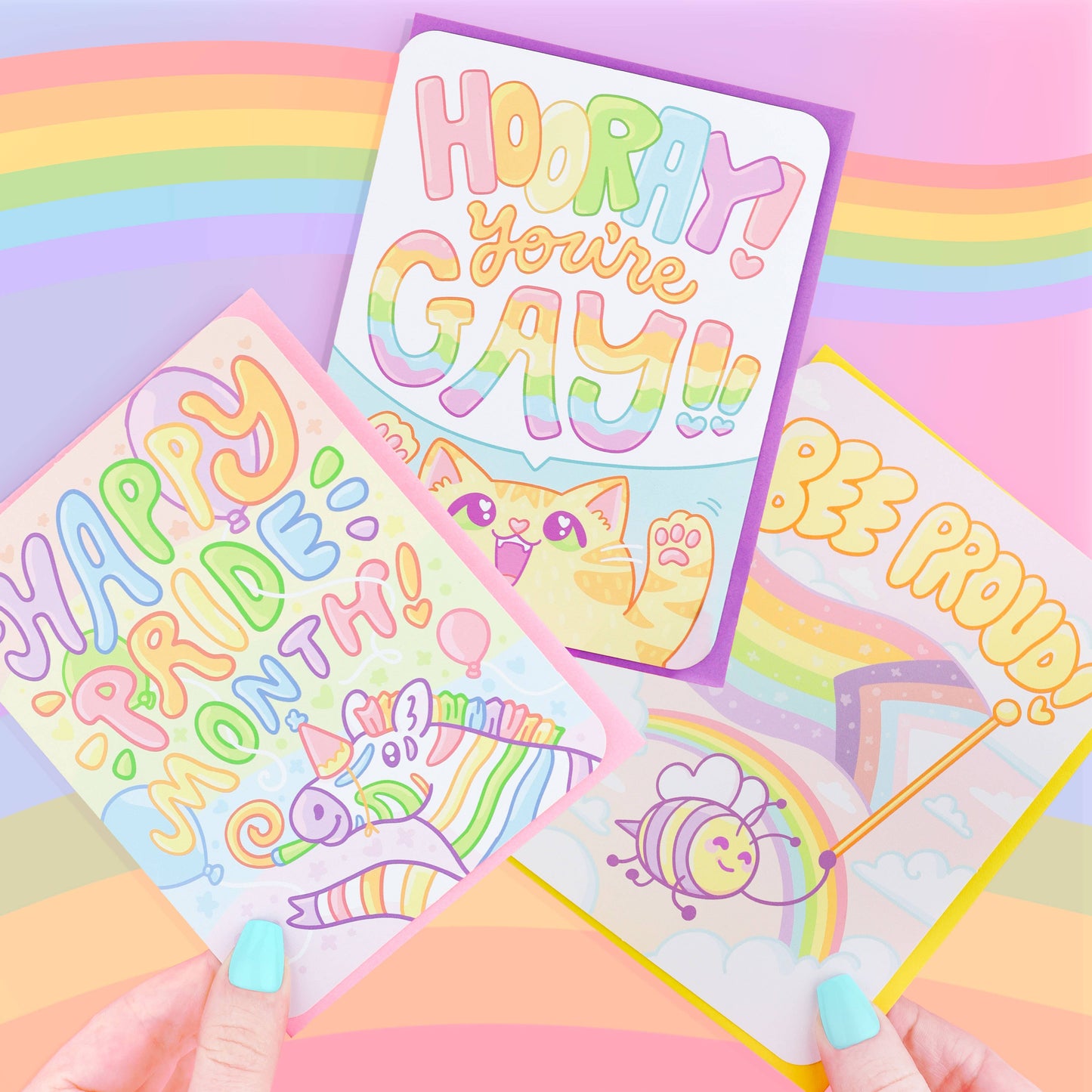 Hooray You’re Gay, Kitten, LGBTQ, Queer Card with Envelope