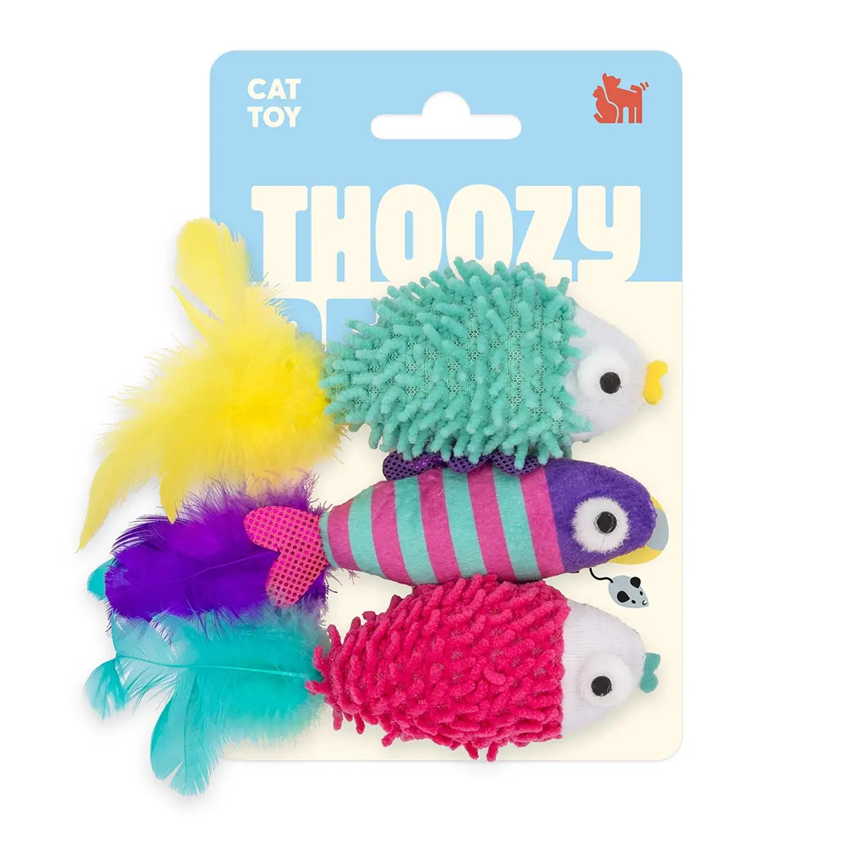 Pet Palette Distribution - ThoozyPet Sea Life Fish Cat Toy 3pk