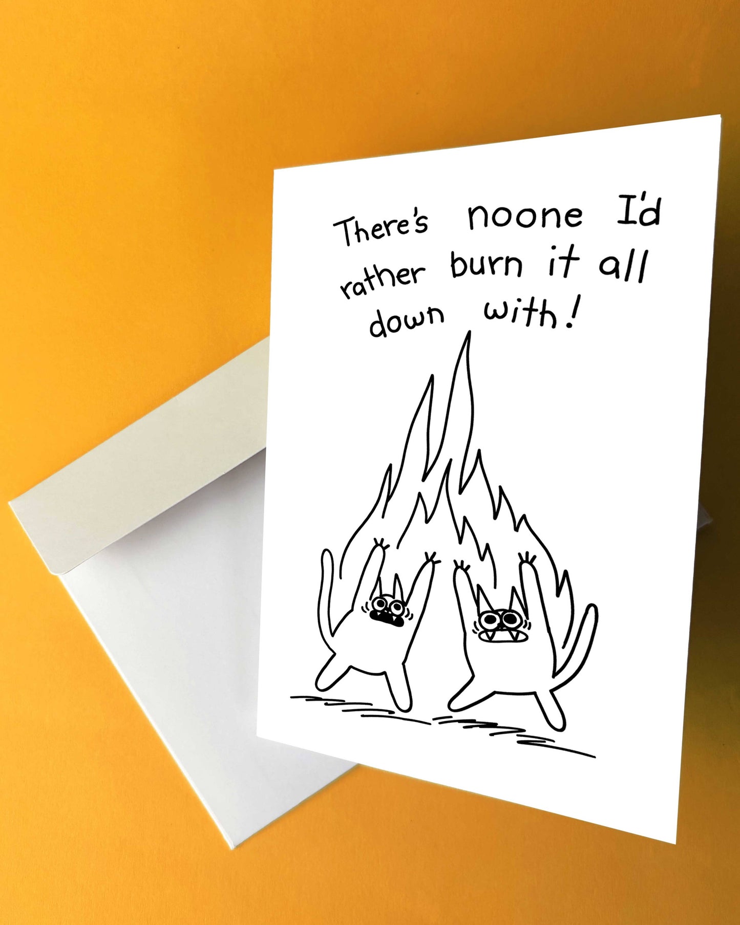 Burn It All Down Card With Envelope