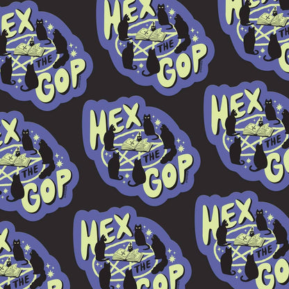 Hex the GOP Glow in the Dark Vinyl Sticker