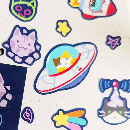 Cats in Space Sticker Sheet