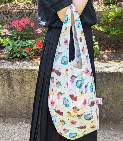 Maofriends - Reusable Grocery Shopping Bag- Kiki's Flower field