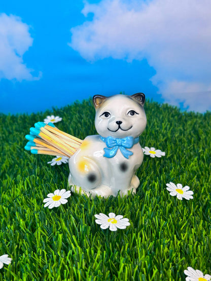 Kitty Match Holder & Striker- Calico