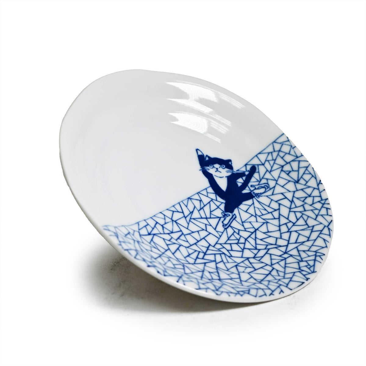 Shichita Japanese Ceramic Cat Plates