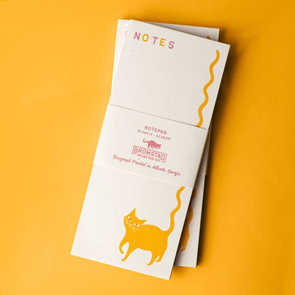 Squiggle Tail Cat Risograph Notepad