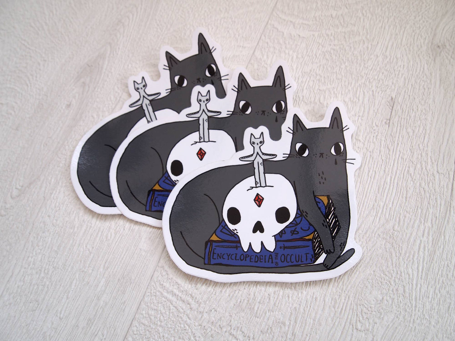 I LIKE CATS - Spooky black cat vinyl sticker, 10cm vinyl sticker