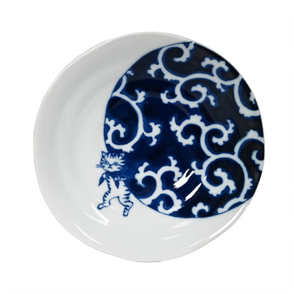 Shichita Japanese Ceramic Cat Plates