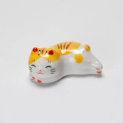 Cat Chopsticks Rest Yellow & White