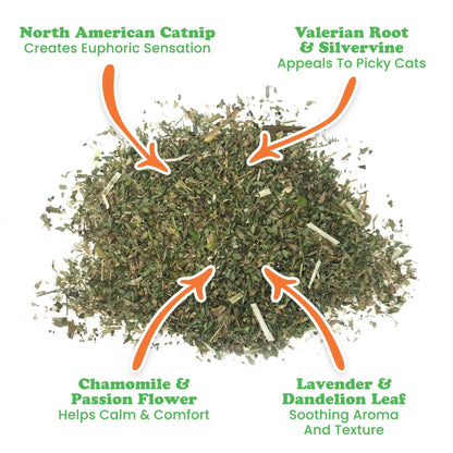 Meowijuana® Jar of Catnibas® Catnip Pawty Mix