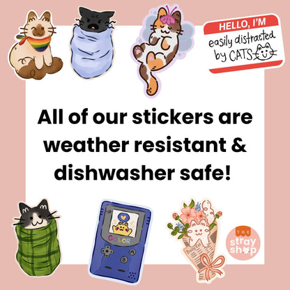 Disabled Kitties Sticker Sheet