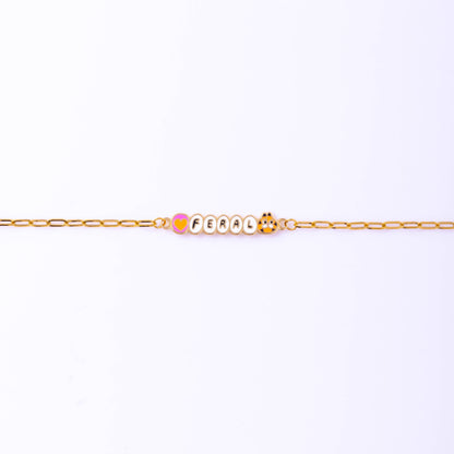 Feral Bracelet - 18k Gold Gilt Enamel Jewelry