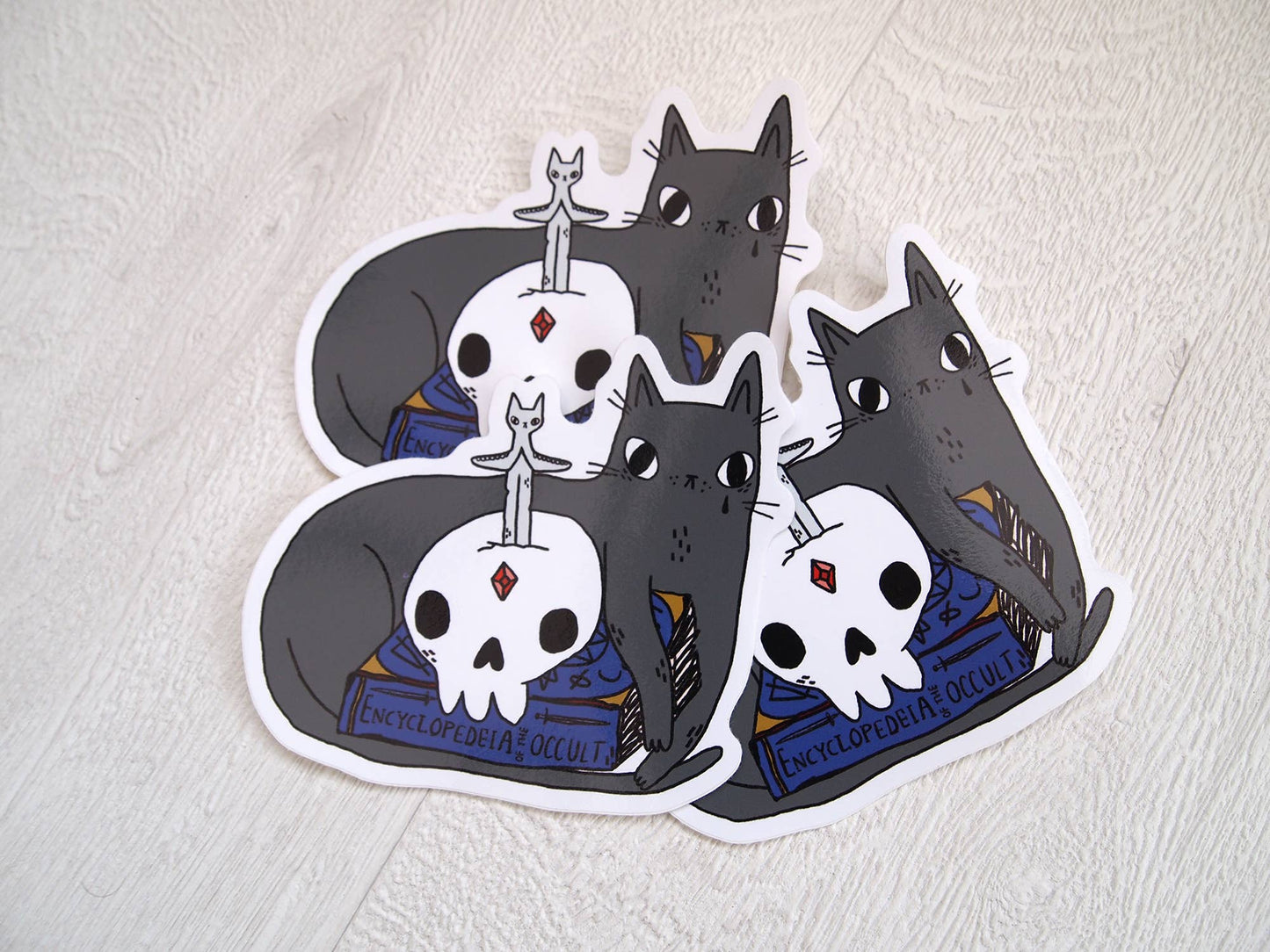 I LIKE CATS - Spooky black cat vinyl sticker, 10cm vinyl sticker