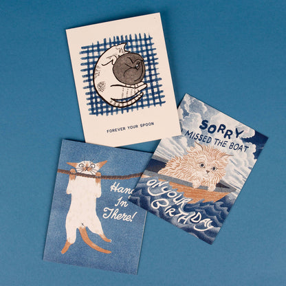 Hang In There! Risograph Card