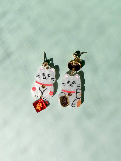 Lucky Cat Earrings
