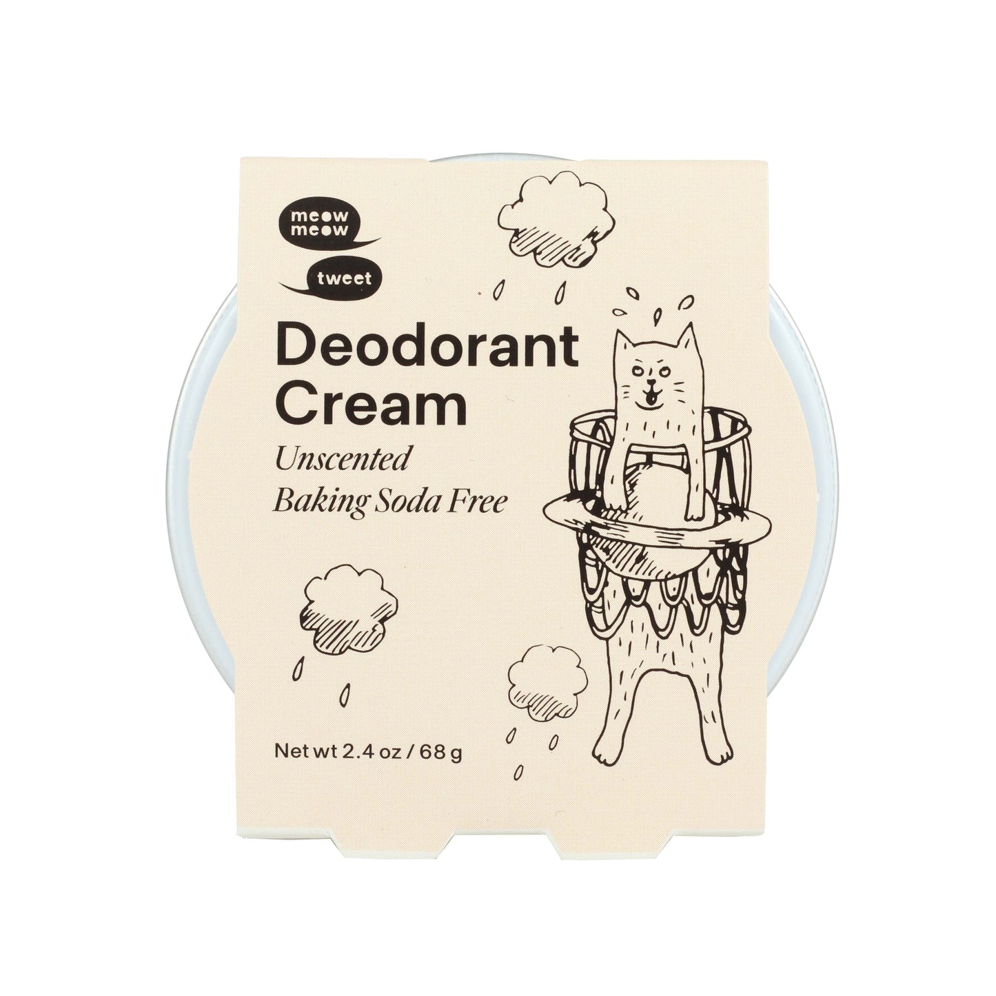 Meow Meow Tweet - Unscented Baking Soda Free Deodorant Cream