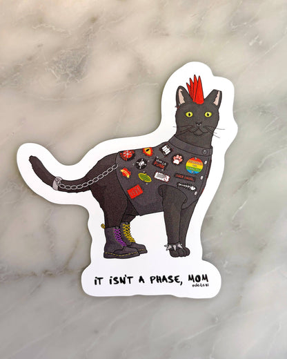 Punk Cat Vinyl Sticker