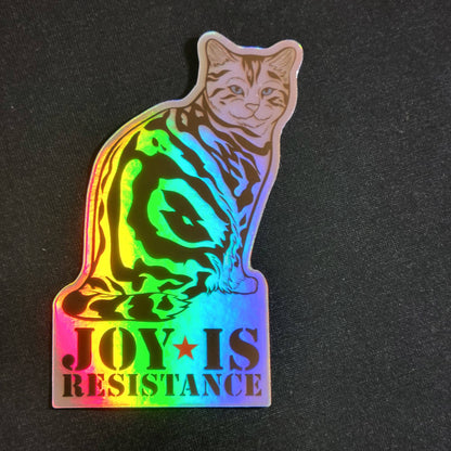Joy Is Resistance 4" Holographic vinyl sticker