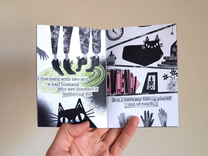 Spider Mini Cat Book Zine With Black Cat Illustrations