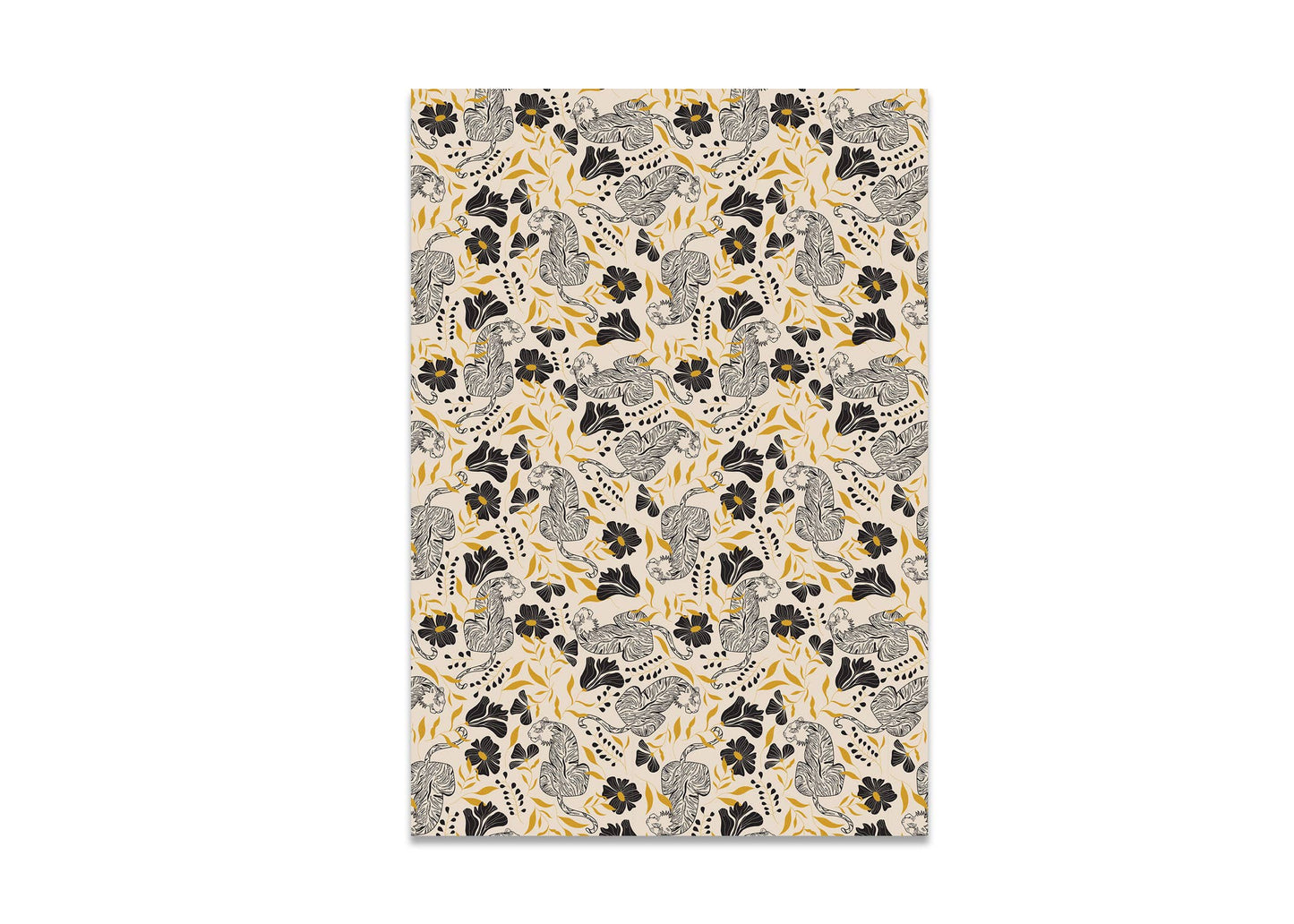 Amicreative - Tiger Jungle Wrapping Paper – 3 Rolls (3 Sheets Each)