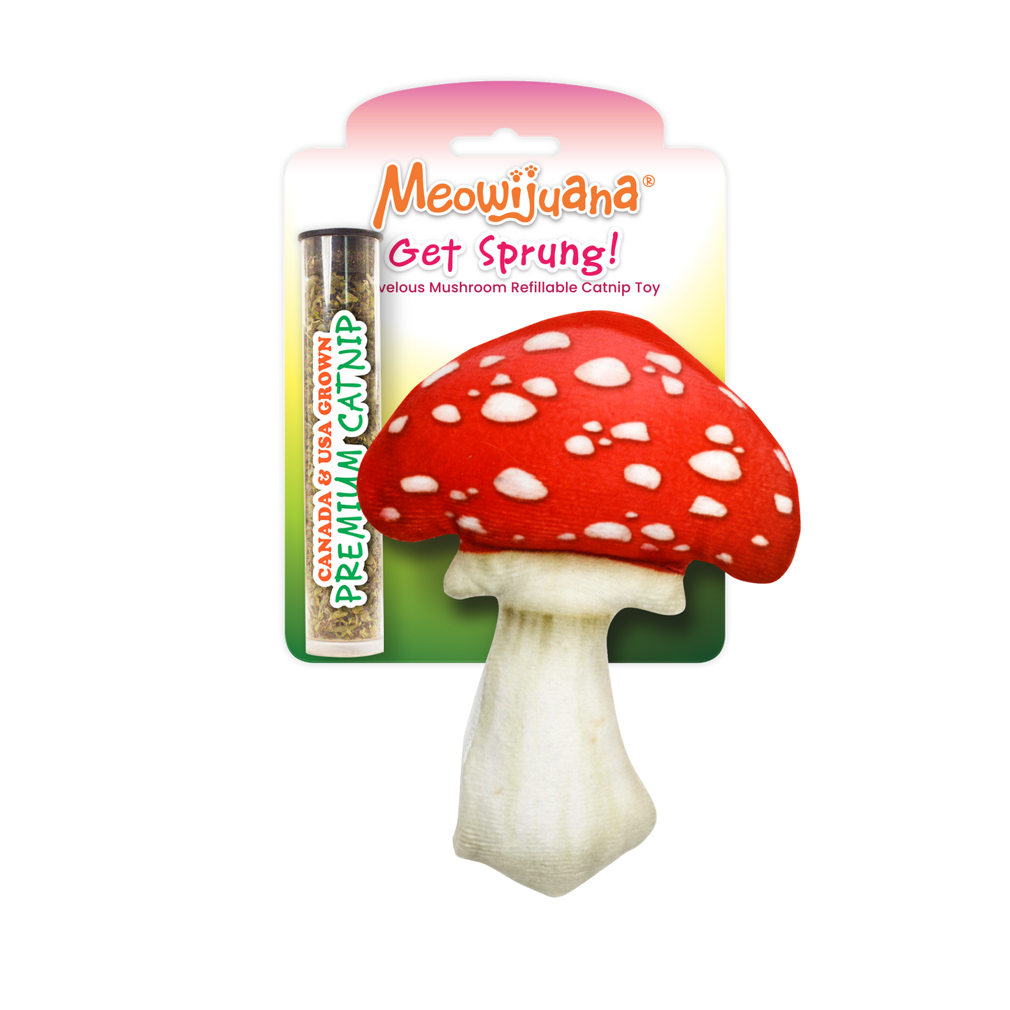 Meowijuana - Get Sprung Marvelous Mushroom Refillable Catnip Cat Toy