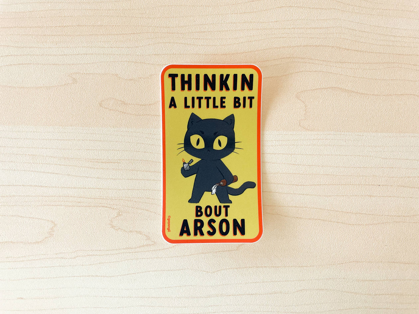 Arson Cat Waterproof Vinyl Sticker