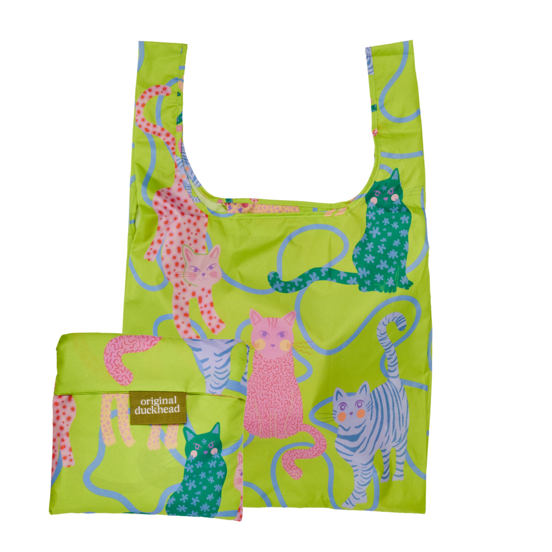 Arty Cats Reusable Bags (Fuchsia/Lime/Ice)