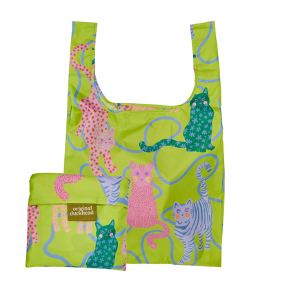 Arty Cats Reusable Bags (Fuchsia/Lime/Ice)