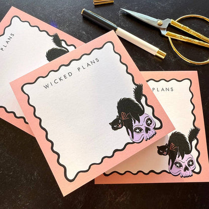 WICKED PLANS -  BLACK CAT NOTEPAD
