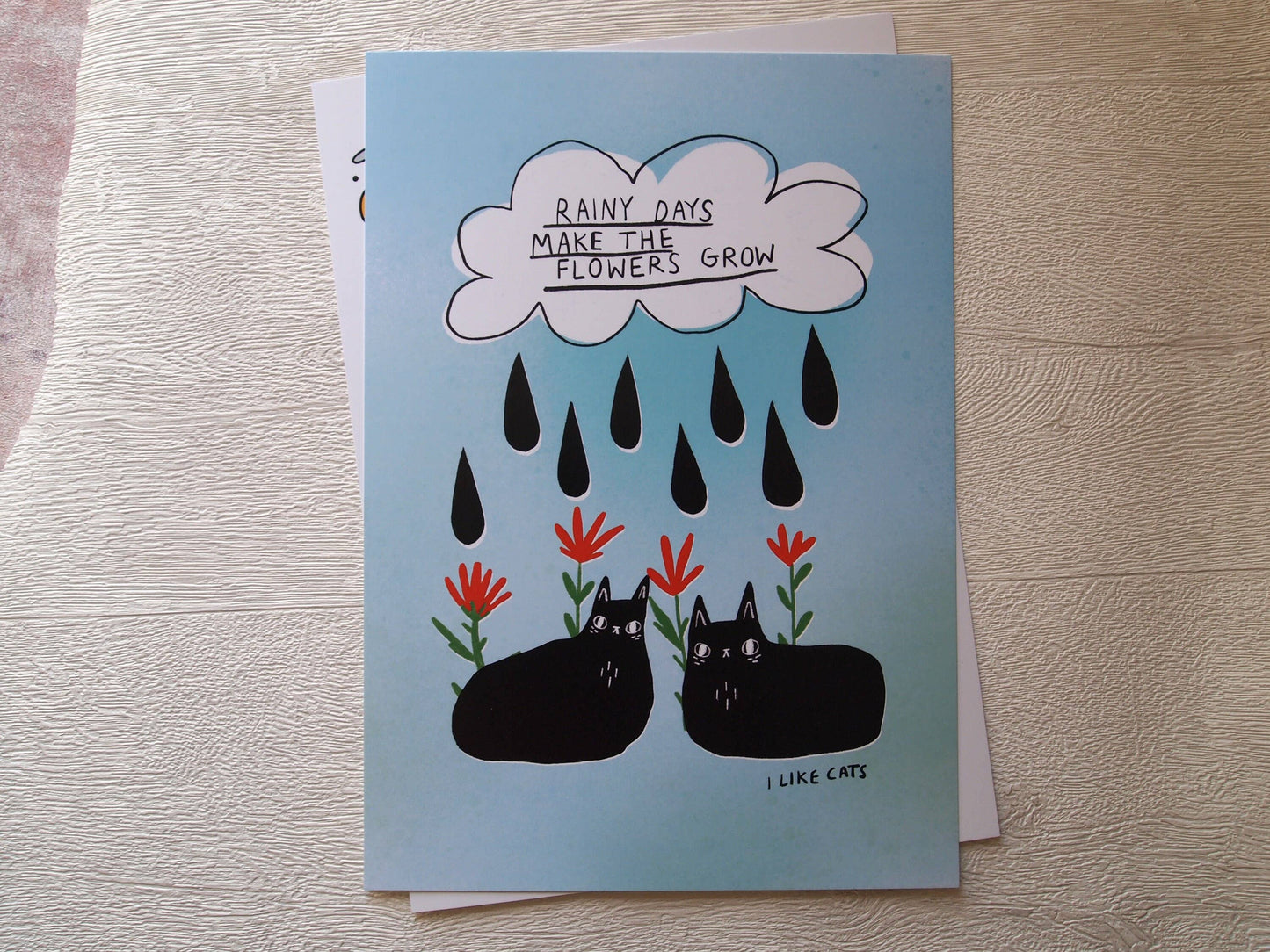 I LIKE CATS - Inspirational Quote and Black Cats Print