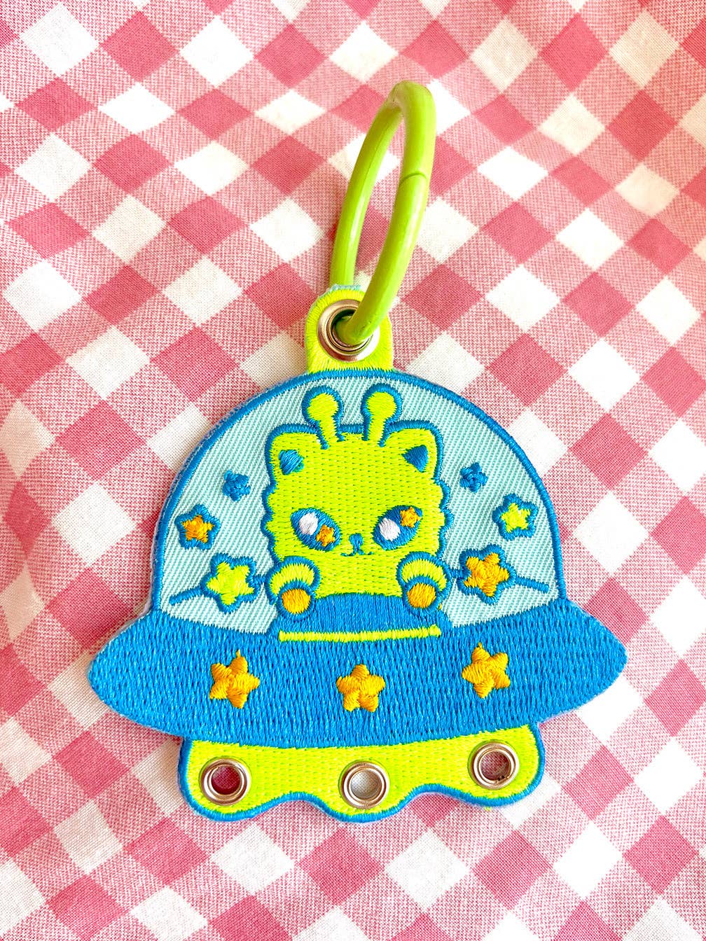 Maobabie - Cat Alien Trinket Holder Embroidered Keychain