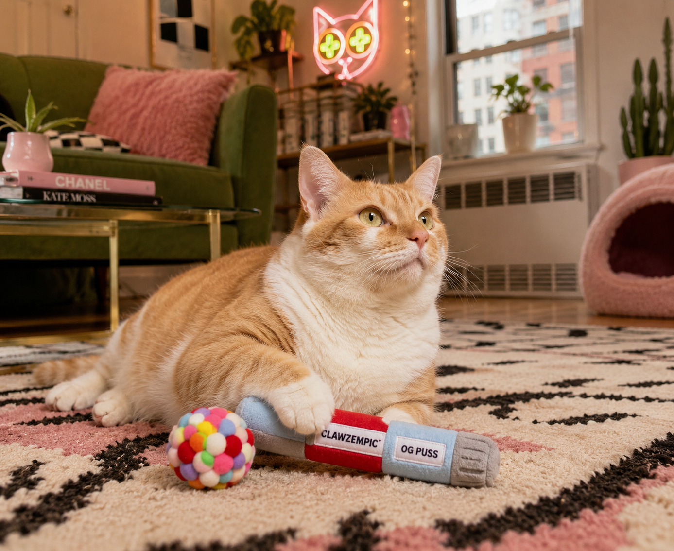 Clawzempic Refillable Catnip Toy with North American Catnip