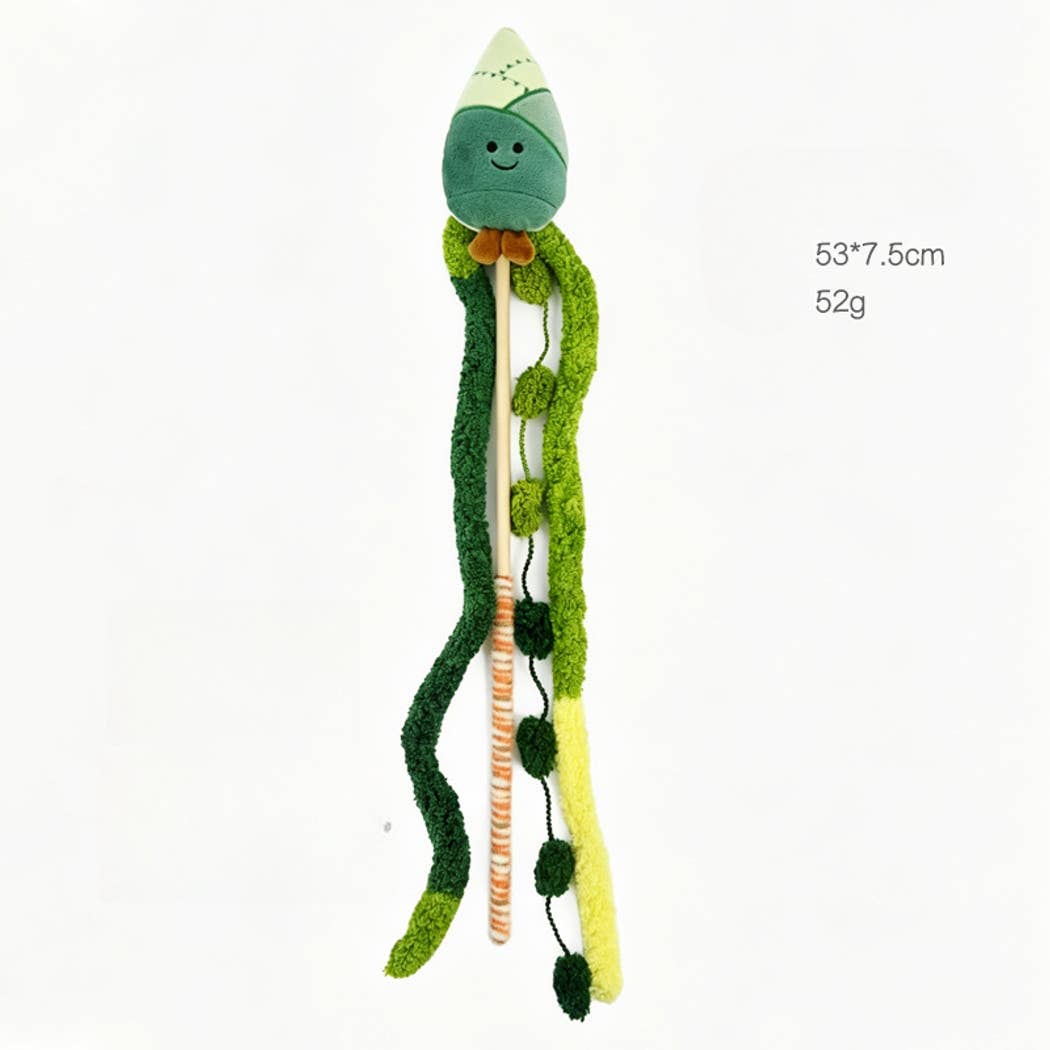 Playful Vegetable Theme Cat Wand Toy