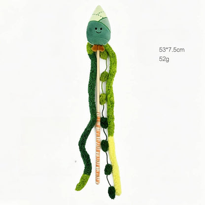 Playful Vegetable Theme Cat Wand Toy