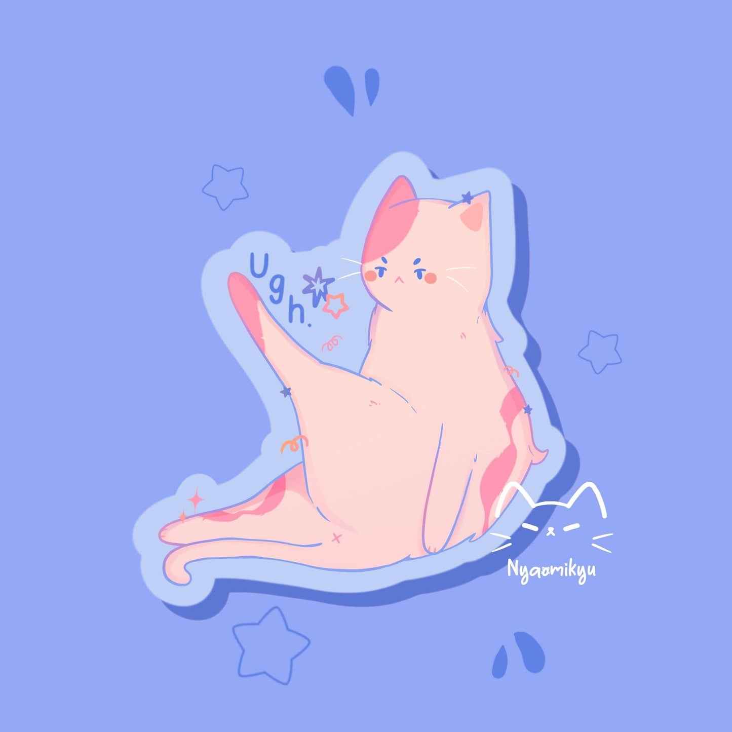 Nyaomikyu - Ugh Cat Sticker