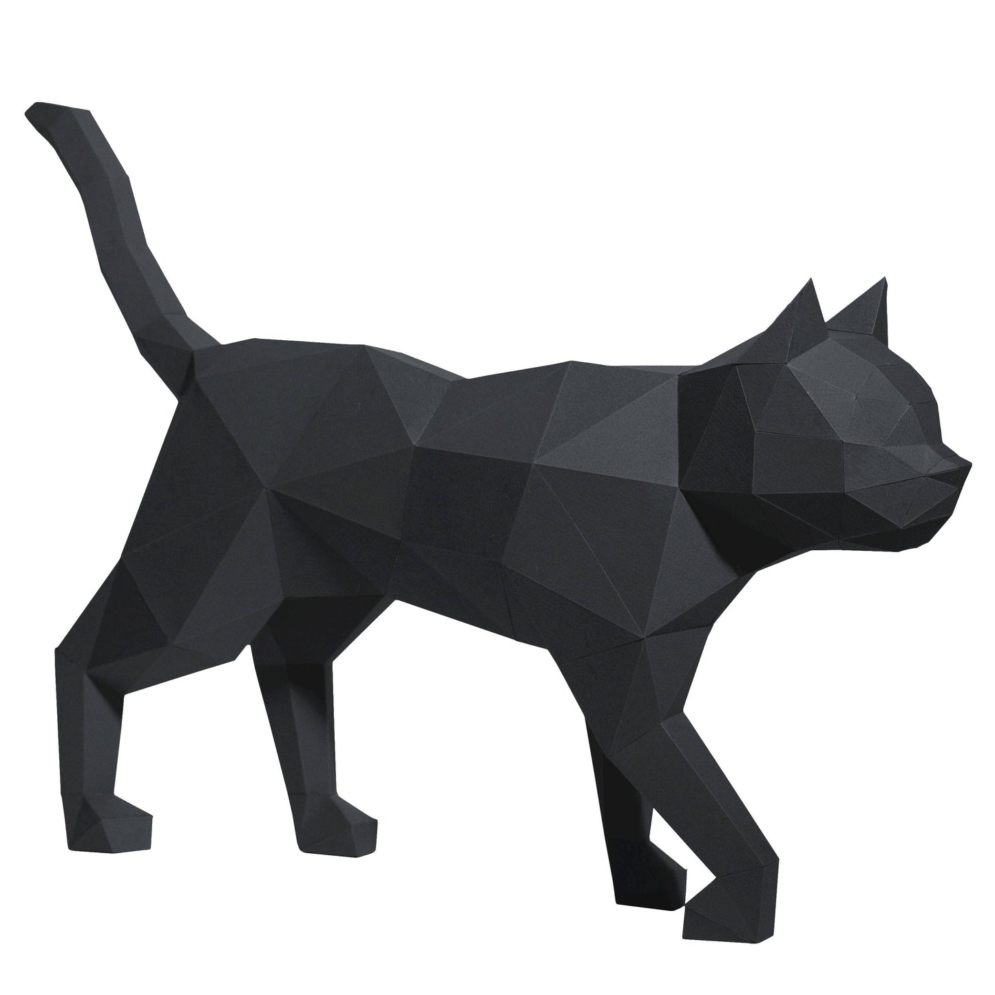 3D Paper Art Black Cat Origami Model