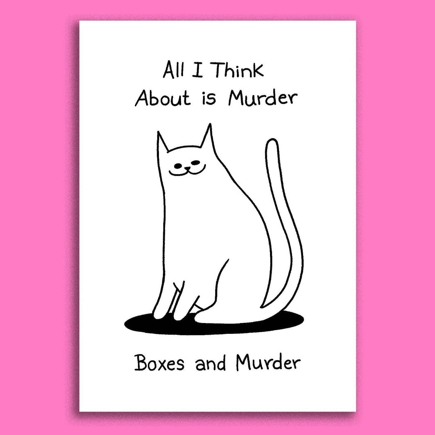 Boxes and Murder Greeting Card With Envelope