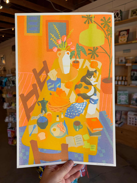 Brunch Risograph Print