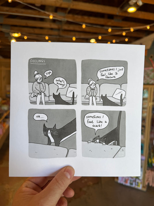 “I’m A Shark” comic print by Susie Esse