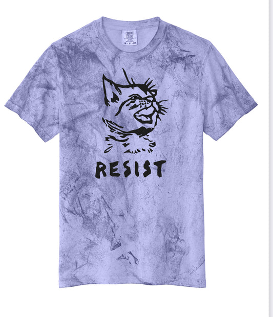 “Resist” limited edition “Color Blast” AMETHYST tee