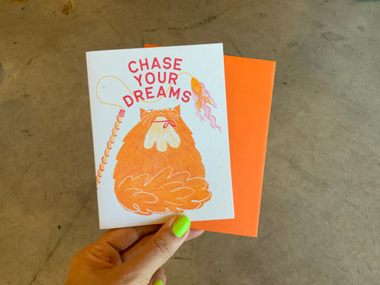 Chase Your Dreams - Risograph Greeting Card